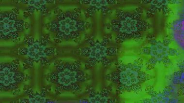 Renkli unsurlarla hareketli arka plan görüntüleri. Çiçekler. Eski model. Bayrak tarzı. Video kaydı. Şablon. Döngü. Kusursuz..