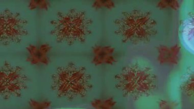 Renkli unsurlarla hareketli arka plan görüntüleri. Çiçekler. Eski model. Bayrak tarzı. Video kaydı. Şablon. Döngü. Kusursuz..