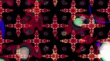 Renkli unsurlarla hareketli arka plan görüntüleri. Çiçekler. Eski model. Bayrak tarzı. Video kaydı. Şablon. Döngü. Kusursuz.. 