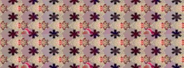 Halk tarzı. Parlak renkli çiçekleri ve bej renkli yaprakları olan harika bir çiçek deseni. Moda baskıları için zarif bir şablon. Modern çiçek arkaplanı.