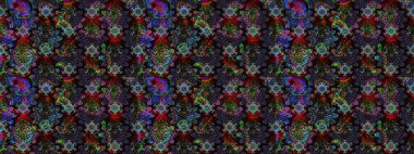 Çiçek desenli eskiz. Gömlek baskısı için çiçek boyası. Siyah renkte çiçekler.