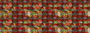 Suluboya çizim kalıbı. Çiçek izi. Suluboya tarzında kırmızı renkte çiçekler.