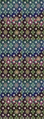 Sevimli çiçek raster deseni. Düz Çiçek Elementleri Tasarımı. Kahverengi renkli çiçekler. Renk Bahar Teması eskiz şablonu.