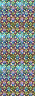 Çiçekler maviye. Suluboya, elle çizilmiş. Raster hisseleri. Taslak arkaplan deseni.