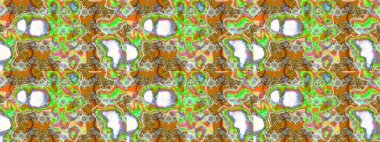 Çiçek desenli çizim. Raster illüstrasyonu. Asya tekstil tarzında. Yeşil renkli çiçekler. Renkli Bahar Teması eskiz kalıbı. Düz Çiçek Elementleri Tasarımı.