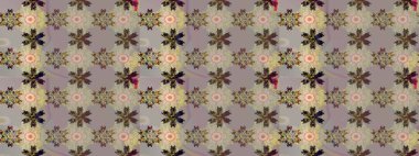 Renkli Bahar Teması eskiz kalıbı. Raster illüstrasyonu. Düz Çiçek Elementleri Tasarımı. Güzel kumaş deseni. Karalama çiçeği. Zentangle soyut çiçekleri.