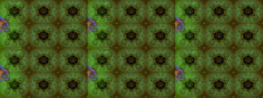 Elle çizilmiş sonbahar çiçeği deseni. Yeşil renkli çiçekler. Doodle tarzı. Renkli yeşil çizim kalıbı. Tekstil ve kapak tasarımı için mükemmel.