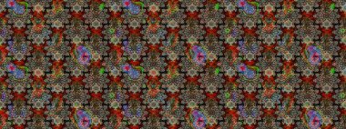 Raster illüstrasyonu. Gri renklerde. 3D çiçekler, çizim.