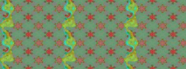 Küçük yeşil çiçeklerle oldukça eski bir besin torbası deseni. Tekstil, kumaş, kapaklar, duvar kağıtları, baskı, paket, koleksiyon defteri, örgü, dekupaj için çiçek arkaplanı..