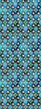 Taslak dekoratif arka plan, çiçek mandala. Raster illüstrasyonu. Mavi renklerde. Çiçek..