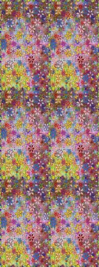 Raster deseni. Raster illüstrasyonu. Tarafsız ve kahverengi renklerde yaz çiçekleri. Küçük çiçekte sevimli çiçek deseni var..