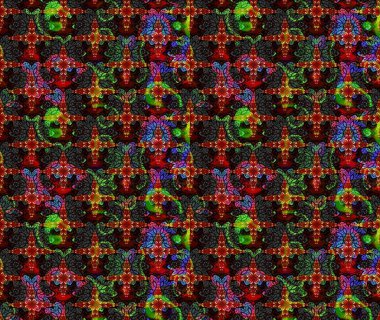 Renkli Bahar Teması eskiz kalıbı. Düz Çiçek Elementleri Tasarımı. Süslü kumaş deseni. Raster illüstrasyonunda çiçek deseni çizimi.