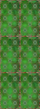 Elle boyanmış suluboya, dikişsiz çiçekler ve bitkiler. Yeşil ve nötr renkte çiçekler.