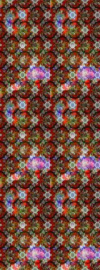 Raster çiçek desenleri çiziyor. Vadinin çiçekleri kahverengi renklerde.