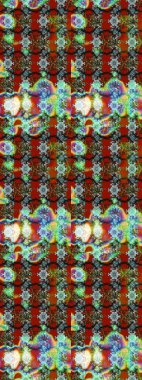 Çiçekli bahar çiçekleri. Küçük çiçekte güzel bir desen. Küçük renkli çiçekler. Moda baskıları için zarif bir şablon. Motley illüstrasyonu.