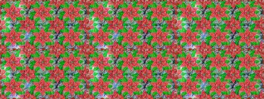 Güzel kumaş deseni. Raster illüstrasyonunda kusursuz çiçek deseni. Renkli Bahar Temalı Kusursuz Arkaplan. Düz Çiçek Elementleri Tasarımı.