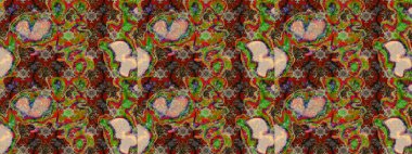 Kızılderili desenli desenli desenli şal deseni. Etnik Mandala süsü. Raster Henna dövme stili. Tekstil, tebrik kartı, boyama kitabı, telefon kılıfı baskısı için kullanılabilir.