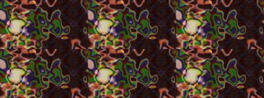 Soyut etnik raster çizim kalıbı. Kabile sanatı boho baskısı, klasik çiçek arkaplanı. Arkaplan dokusu, duvar kağıdı, kahverengi renkli çiçek teması.