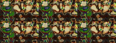 Çiçek deseni. Raster illüstrasyonu. Chichi 'nin kumaş kalıbını çiz. Renkli Bahar Teması eskiz kalıbı. Düz Çiçek Elementleri Tasarımı.