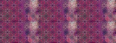 Raster illüstrasyonu. Çiçekli karalama şeklinde Raster çiçek deseni. Yumuşak, bahar çiçekleri mor renklerde.