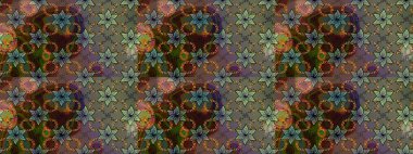 Renkli Bahar Teması eskiz kalıbı. Taslak desenli, modaya uygun kumaş deseni. Şirin çiçek elementleri. Düz Çiçek Elementleri Tasarımı. Raster illüstrasyonu.