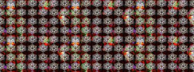 Süslü kumaş deseni. Raster deseni. Çiçekli çiçek deseni, suluboya..