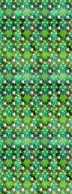 Suluboya, elle çizilmiş. Eskiz arkaplan modeli. Raster illüstrasyonu. Yeşil yapraklı yabani çiçekler.