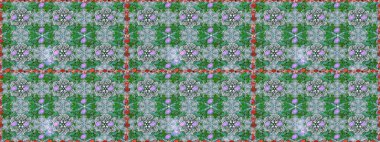 Kusursuz desenli, yeşil renkli parlak çiçekli halı..