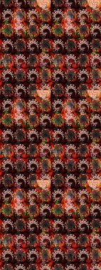 Düz Çiçek Elementleri Tasarımı. Renkli Bahar Teması eskiz kalıbı. Raster..