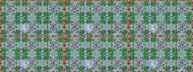 Kusursuz desenli, yeşil renkli parlak çiçekli halı..