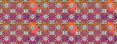 Çiçek ve yapraklı karalama şeklinde Raster çiçek deseni. Gri ve pembe renklerde bahar çiçekleri. Raster illüstrasyonu.