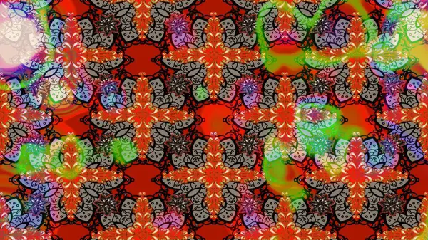 Çiçek kırmızısı eskiz deseni. Klasik taslak çizimi. Raster çiçek izi..