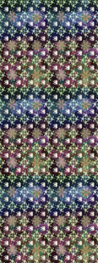 Renkli Yaz Temalı eskiz kalıbı. Raster illüstrasyonundaki çiçek desenli çizim. Kahverengi renkli çiçekler. Düz Çiçek Elementleri Tasarımı.