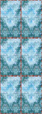 Mavi renkli çiçekler. Raster illüstrasyonu. Tropik, dikişsiz çiçek deseni..