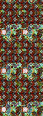 Eskiz arkaplan modeli. Kahverengi yapraklı yabani çiçekler. Suluboya, elle çizilmiş. Raster illüstrasyonu.