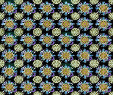 Küçük çaplı çiçeklerdeki basit şirin desenler. Tekstil veya kitap kapakları, imalat, duvar kağıtları, baskı, hediye paketi ve yapıştırma kitabı için çiçek eskizi geçmişi. Raster illüstrasyonu.