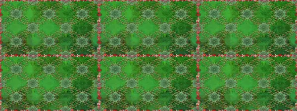 Elle boyanmış suluboya, dikişsiz çiçekler ve bitkiler. Yeşil ve nötr renkte çiçekler.