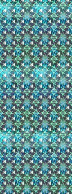 Çizim çiçek deseni duvar kâğıdı olarak kullanılabilir. Raster illüstrasyonu. Mavi renkte çiçekler.