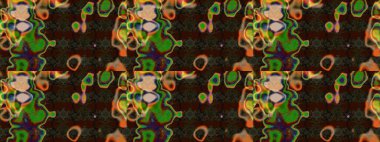 Raster illüstrasyonundaki çiçek desenli çizim. Güzel kumaş deseni. Renkli Bahar Teması eskiz kalıbı. Düz Çiçek Elementleri Tasarımı.