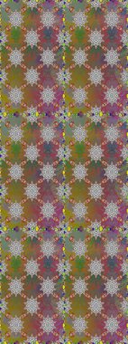 Çiçekli karalama şeklinde Raster çiçek deseni. Raster illüstrasyonu. Nazikçe, yaz çiçekleri kahverengi ve gri renklerde.