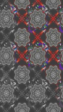 Raster düz çiçek çizim deseni. Hediye ambalaj kağıdı, tebrik kartları, posterler ve pankart tasarımı. Gri renkli çiçekler.