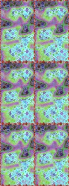 Çizim stili tarafsız ve yeşil renklerde. El yapımı çiçek ve bitki koleksiyonu. Raster illüstrasyonu. Şirin karalama çiçekleri olan kusursuz çiçek desenleri. Raster illüstrasyonu.