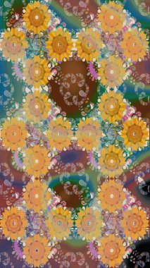 Büyük bir çiçek boyası seti. Kartlar, davetiyeler, tarih kartları ve daha fazlası için kullanılabilir. Raster şirin suluboya çiçek deseni çizimi.