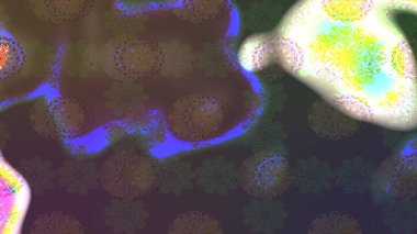 Raster illüstrasyonundaki çiçek desenli çizim. Kahverengi renkli çiçekler. Renkli Bahar Teması eskiz kalıbı. Düz Çiçek Elementleri Tasarımı.