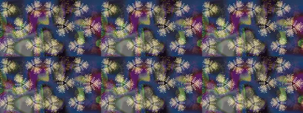 Düz Çiçek Elementleri Tasarımı. Renkli Bahar Teması eskiz kalıbı. Çiçek deseni. Raster çizimi. Güzel kumaş deseni..