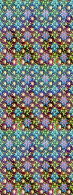 Renkli Yaz Temalı eskiz kalıbı. Mavi renkli çiçekler. Düz Çiçek Elementleri Tasarımı. Sevimli çiçek raster deseni.