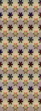 Raster illüstrasyonu. Gri renklerde bahar çiçekleri. Raster çiçek desenli ve çiçekli..