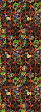 Kahverengi renkli. Yaz çiçekleri teması. El çizimi, soyut ve süslü elementler. Suluboya resim taklit Raster çizimi. Klasik çiçekler..