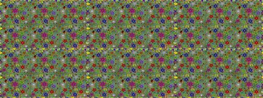 Çiçekler, dallar, bitkiler ve çiçekler. Raster illüstrasyonu. El çizimi. Güzel kumaş deseni.