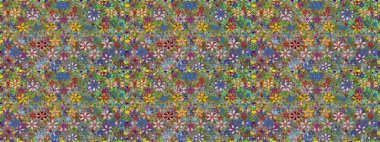 Yeşil ve nötr renklerde çiçeklerle kusursuz çiçek deseni. Çiçekler suluboya tarzında yeşil ve nötr renklerde.